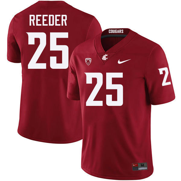 Cale Reeder WSU Cougars Jersey.Washington State Cougars #25 Cale Reeder Jersey Youth-Crimson